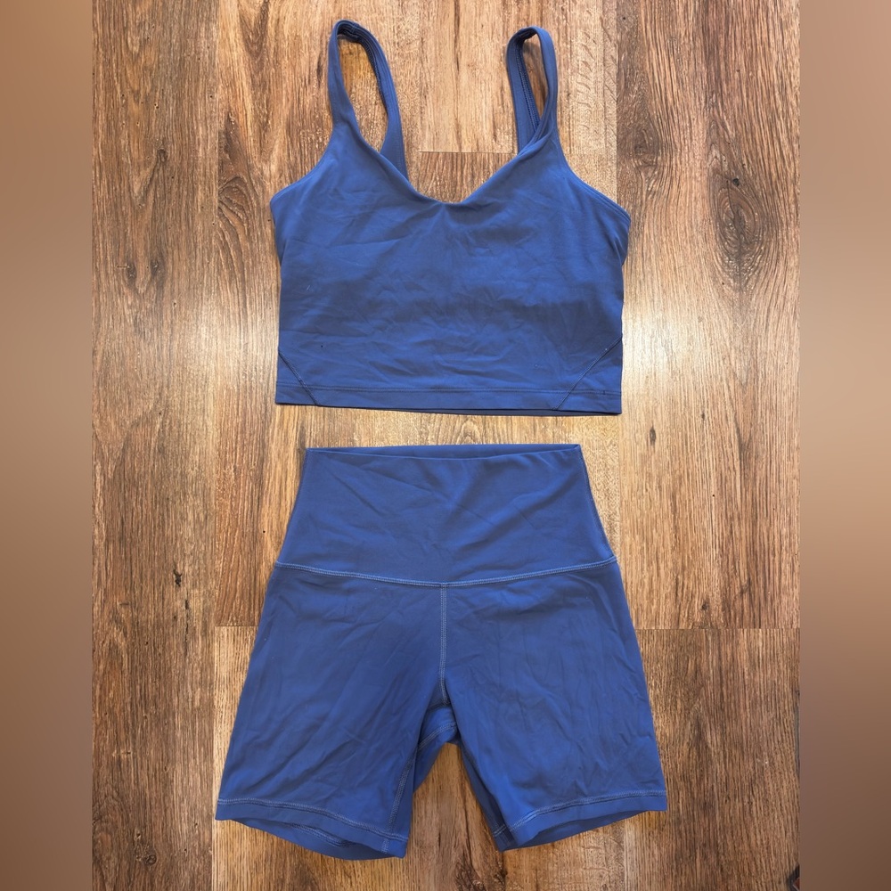 Lululemon Align tank and Align Shorts 6” set in Waterdrop